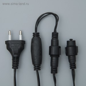 Гирлянда светодиодная уличная, ПРОВОД-ТЕМНЫЙ, длина-10.0м, 72 суперярких светодиодов, белый. Артикул Г2354094